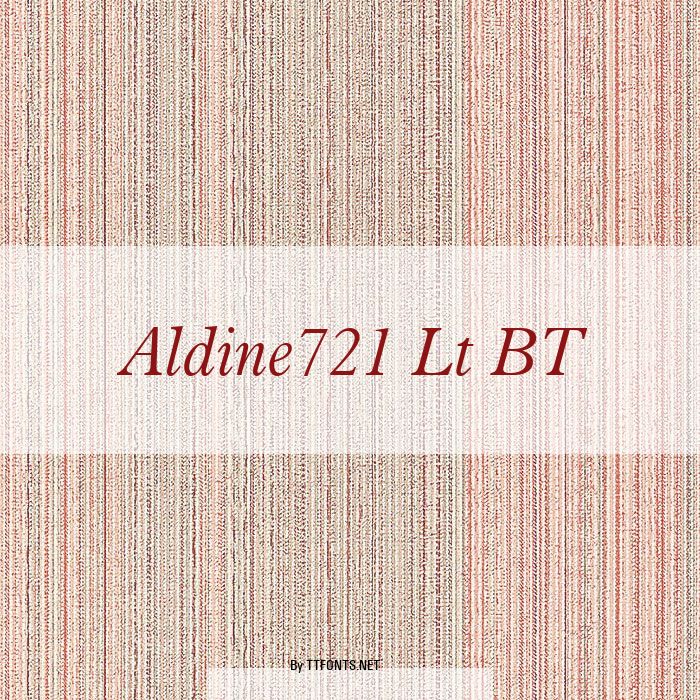 Aldine721 Lt BT example